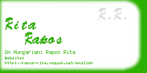 rita rapos business card